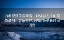 白虎视频免费观看｜以体验为主的简单说明：更适合碎片时间还是长时间浏览