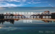 从用户角度聊聊天美糖心：长时间浏览后的稳定性与流畅度表现，美糖烘焙官网