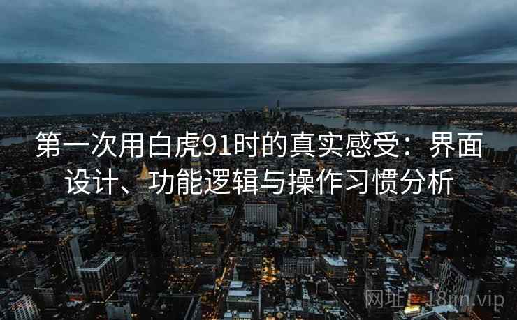第一次用白虎91时的真实感受：界面设计、功能逻辑与操作习惯分析  第2张