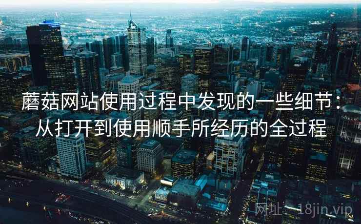 蘑菇网站使用过程中发现的一些细节：从打开到使用顺手所经历的全过程  第1张