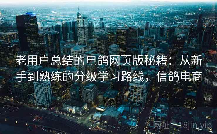 老用户总结的电鸽网页版秘籍：从新手到熟练的分级学习路线，信鸽电商  第1张