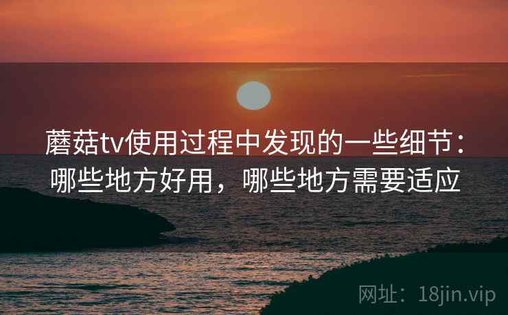 蘑菇tv使用过程中发现的一些细节：哪些地方好用，哪些地方需要适应  第1张