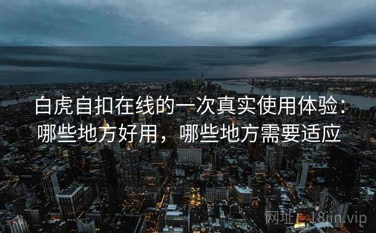白虎自扣在线的一次真实使用体验：哪些地方好用，哪些地方需要适应  第1张